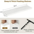 thumbnail image 2 of White Floating Shelves 48 Inch Long, Wood Wall Shelves 48x9.3x1.5, 9.3 Inch Deep Floating Shelf for Wall, Large White Shelves for Home Decor & Storage, 2 of 12