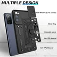 thumbnail image 3 of Samsung Galaxy S20 FE Case(4G/5G),Galaxy S20 Fan Edition/S20 Lite with HD Screen Protector with Slide Camera Cover, 360° Rotation Ring Kickstand [Military Grade] Case for Samsung S20 FE Black, 3 of 7