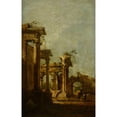 thumbnail image 2 of Francesco Guardi 13x18 Gold Ornate Wood Frame and Double Matted Museum Art Print Titled - Caprice, 2 of 4