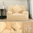 thumbnail image 5 of Unique Bargains 1-Piece Jacquard Textured Stretch Armchair Slipcover, Yellow, 5 of 7