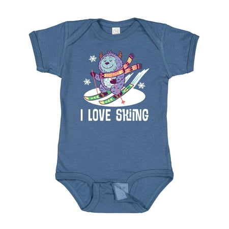 

Inktastic I Love Skiing Gift Baby Boy or Baby Girl Bodysuit