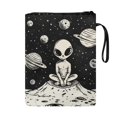 thumbnail image 2 of HELLHERO Polyester Fabric Books Sleeve for Readers Reusable with Zipper Protector Wrap Bag Book Carrying Case for Bible or Book Alien Theme, 2 of 8