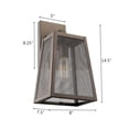 thumbnail image 4 of Lighting EMERSON Industrial 1 Light Rubbed Bronze Outdoor Wall Sconce 15" Tall, 4 of 4