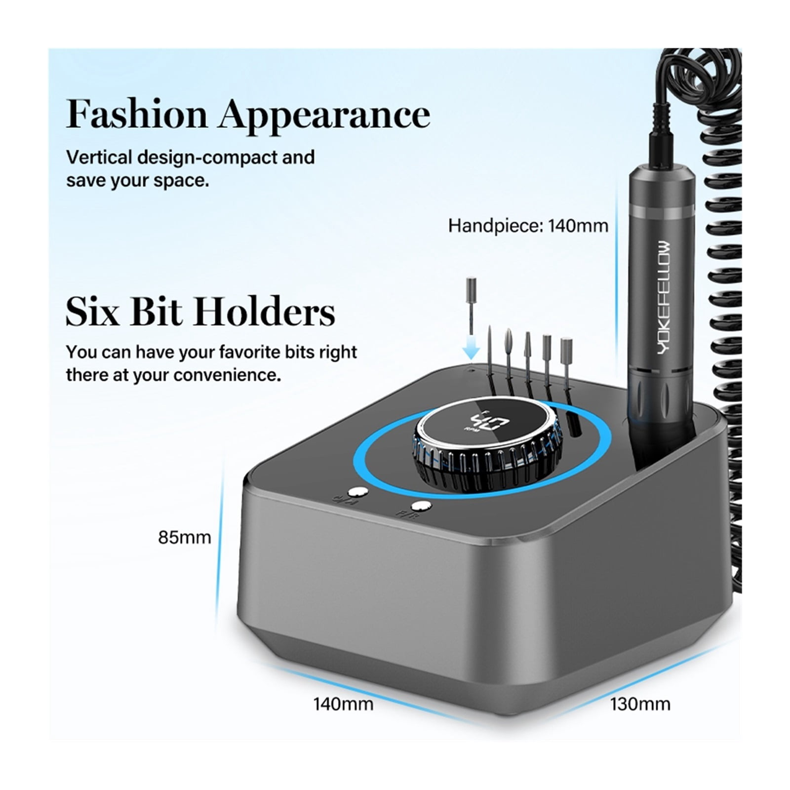 Electric Nail Drill Machine,40000RPM Professional Efile Nail Drill Kit,Electric Nail File for Acrylic Nails Gel Nails ,Low Noise