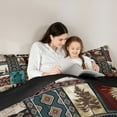thumbnail image 6 of Feelyou Vintage Boho Aztec Bedding Comforter Set for Men, Hippie Rustic Bear Twin Comforter Sets, Southwestern Theme Reversible Bedding Set, Super Cozy Room Decor, 2pcs, 6 of 9