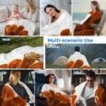 thumbnail image 5 of Burnt Orange Cooling Blanket,Lightweight Breathable Summer Throw Blanket with Double Sided Cold Effect,Sparkle Gold Stained Floral Flower Art Picnic Blankets Bed Sheet for Hot Sleepers 50"x60", 5 of 8