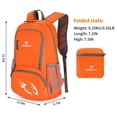 thumbnail image 2 of Mochila de viaje FENGDONG plegable ligera impermeable para senderismo color naranja, 2 of 5