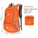 thumbnail image 2 of Mochila de viaje FENGDONG plegable ligera impermeable para senderismo color naranja, 2 of 5