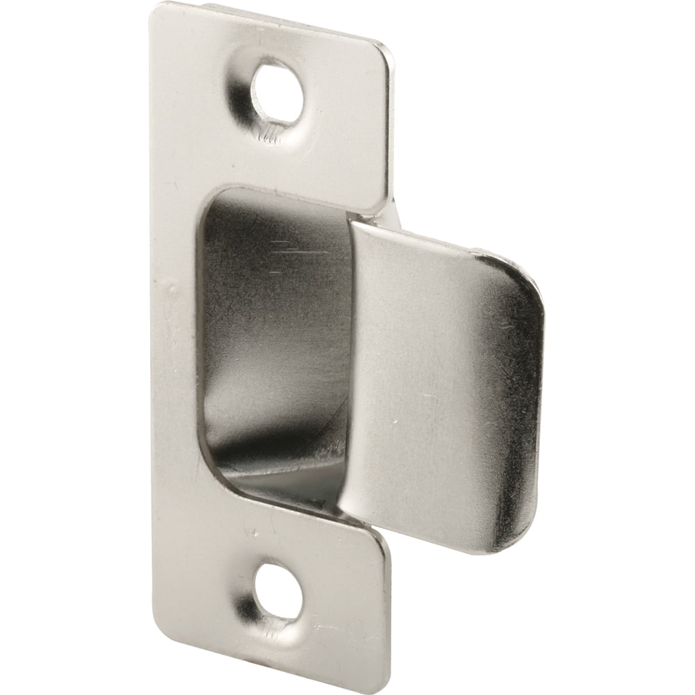 2 Piece Adjustable Door Strike, Chrome Plated
