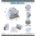 thumbnail image 3 of CoTa Global Moonlight Nautical Drink Coasters Set of 6 - Rustic Coasters for Drinks with Holder, Beach Decorations for Home Coastal Decor, Table Top Coasters for Desk - 6 Wood Coasters and 1 Holder, 3 of 8