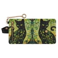 thumbnail image 2 of Qxltty Black Cat with Vines Ladies Wallet Rfid Slim Thin Compact Credit Card Women Wallet Zipper Coin Pocket and ID Window for Female Gifts, 2 of 8