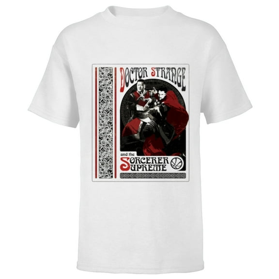 Marvel Doctor Strange Multiverse of Madness Sorcerer Supreme - Short Sleeve T-Shirt for Kids - Customized-White