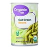 Great Value Organic Cut Green Beans, 14.1 oz Can