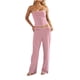 thumbnail image 1 of Pantalones Conjunto Mujeres 2 Piezas Outfits Dressy Raya Impresa sin Mangas Tube Top, Bolsillos de Piernas Anchas, 1 of 9