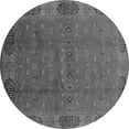 thumbnail image 1 of Ahgly Company Indoor Round Oriental Gray Industrial Area Rugs, 7' Round, 1 of 4