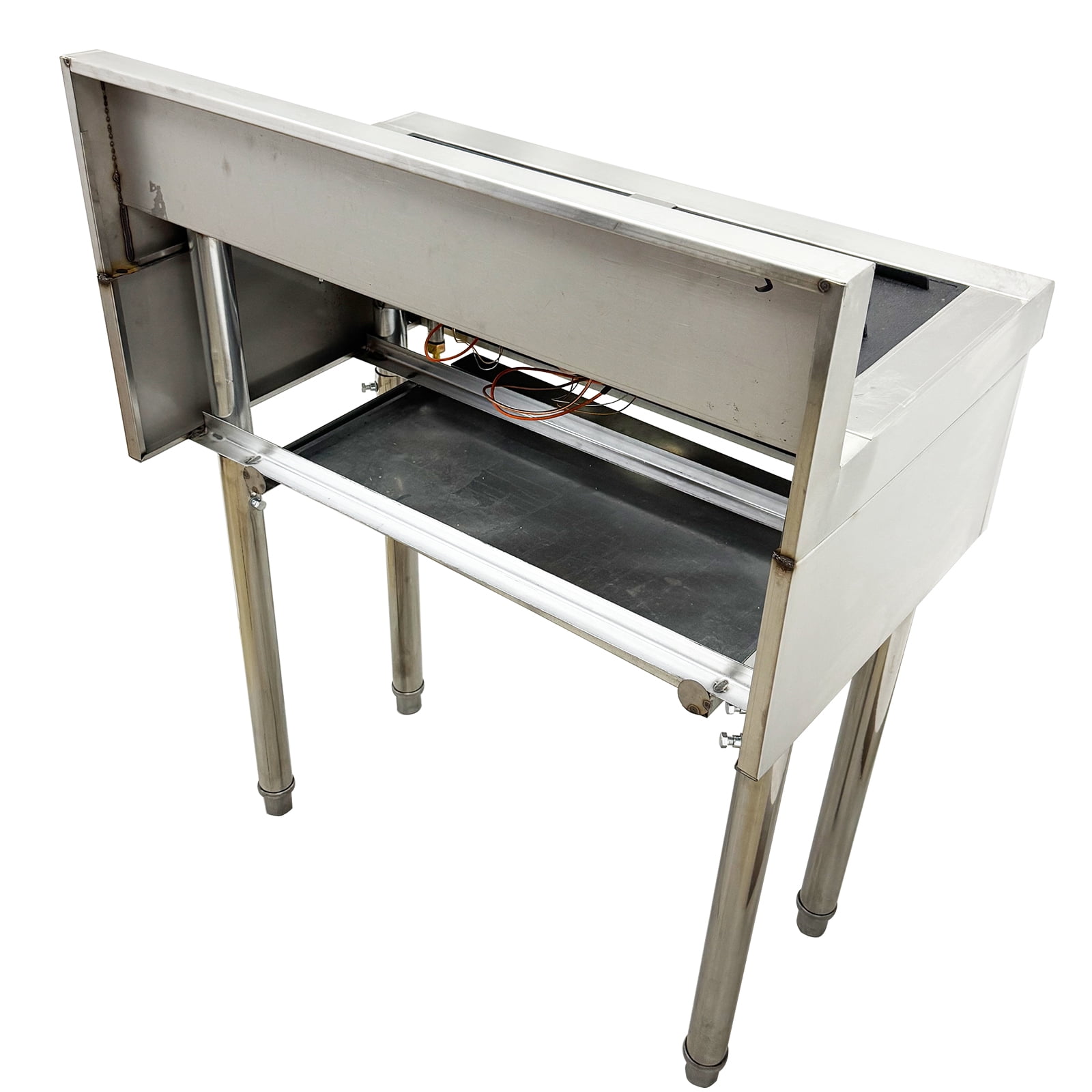 Gas Stove 2 Burner Stainless Steel Low Foot Stove Restaurant Cooking Equipment