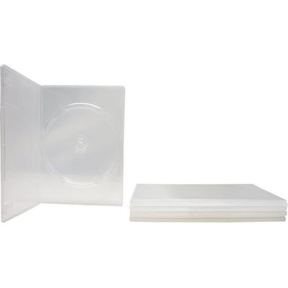 5 Boîtes de Remplacement Vides Transparentes pour DVD avec Manchon Enveloppant DVBR07CL (7mm)