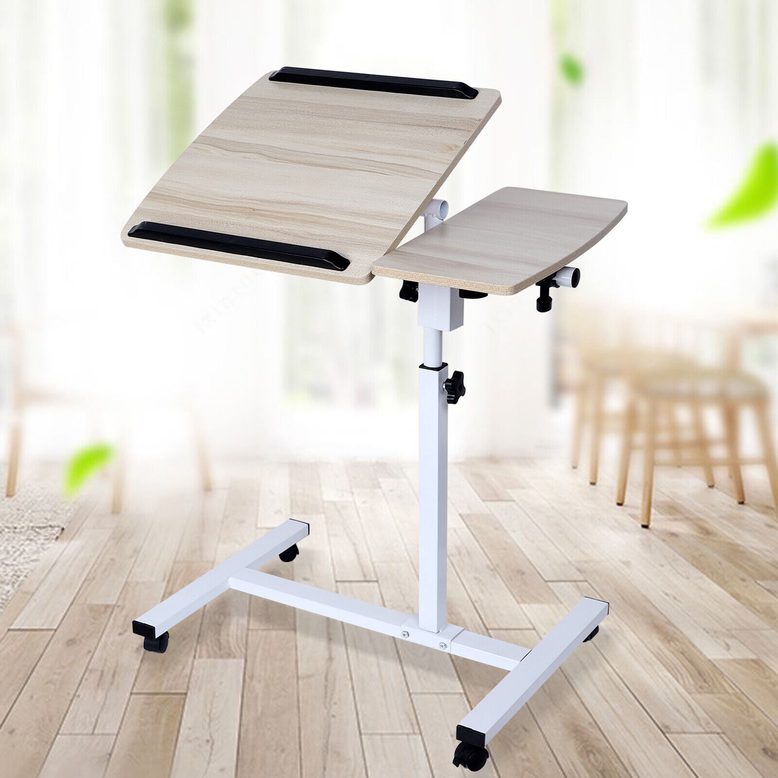 Miumaeov Rolling Height Angle Adjustable Laptop Desk Table Sofa Overbed