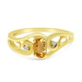 thumbnail image 6 of 14k Yellow Gold Oval Citrine And Diamond Ring, 6 of 6