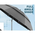 thumbnail image 2 of Parasol de Plage à Double Auvent de 48,6 Pouces avec Pince, Parasol de Chaise de Plage UPF50+ avec Pince, Parasol Portable Réglable à 360° pour Extérieur, Patio, Voitures de Golf, Camping (Chaise Non Incluse), 2 of 7