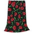 thumbnail image 2 of Pofeuu Cherry Print Ultra-Soft Micro Fleece Blanket,for Bed Or Sofa,All Season Throw Blankets Flannel Blanket-60"x50", 2 of 7