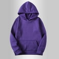 thumbnail image 4 of fatyb Hoodies for Women Drawstring Hooded Sweatshirts Plain Womens Casual Long Sleeve Pullover Tops, 4 of 6