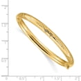 thumbnail image 3 of 14K Yellow Gold bracelet Bangle Diamond-cut 6 in 5 mm, 3 of 3