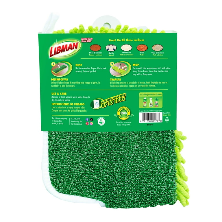 2 Ricariche In Microfibra Per Mocio Libman Wet & Dry – Riutilizzabili, Lavabili, Compatibili Con Testina Spray