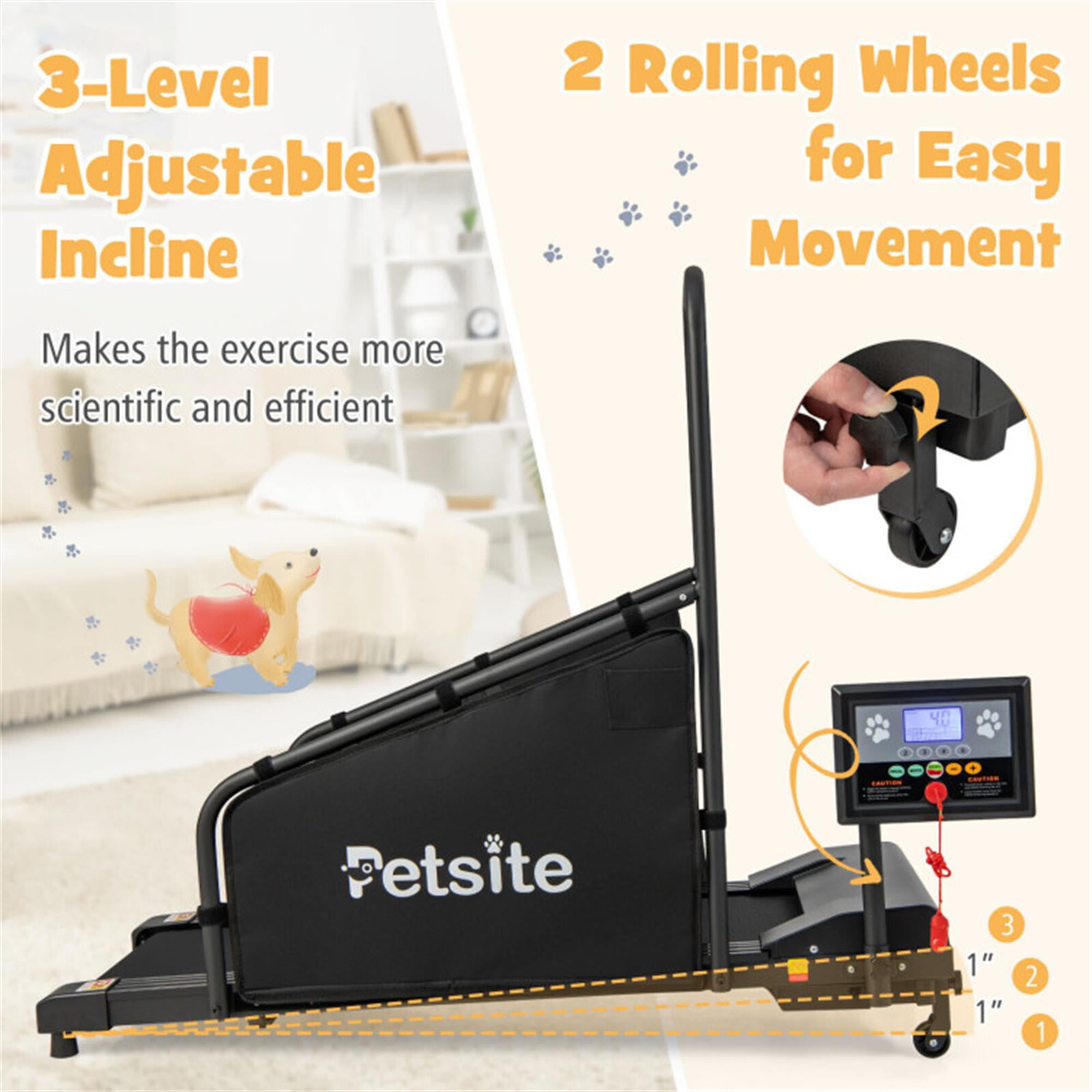 Pefilos 47" Dog Treadmill for Small and Medium Dogs, Pet Training Treadmill for Dogs up to 130 lbs, Dog Pacer Treadmill Indoor Dog Running Machine, Black Pefilos 47" Dog Treadmill for Small and Medium Dogs, Pet Training Treadmill for Dogs up to 130 lbs, Dog Pacer Treadmill Indoor Dog Running Machine, Black