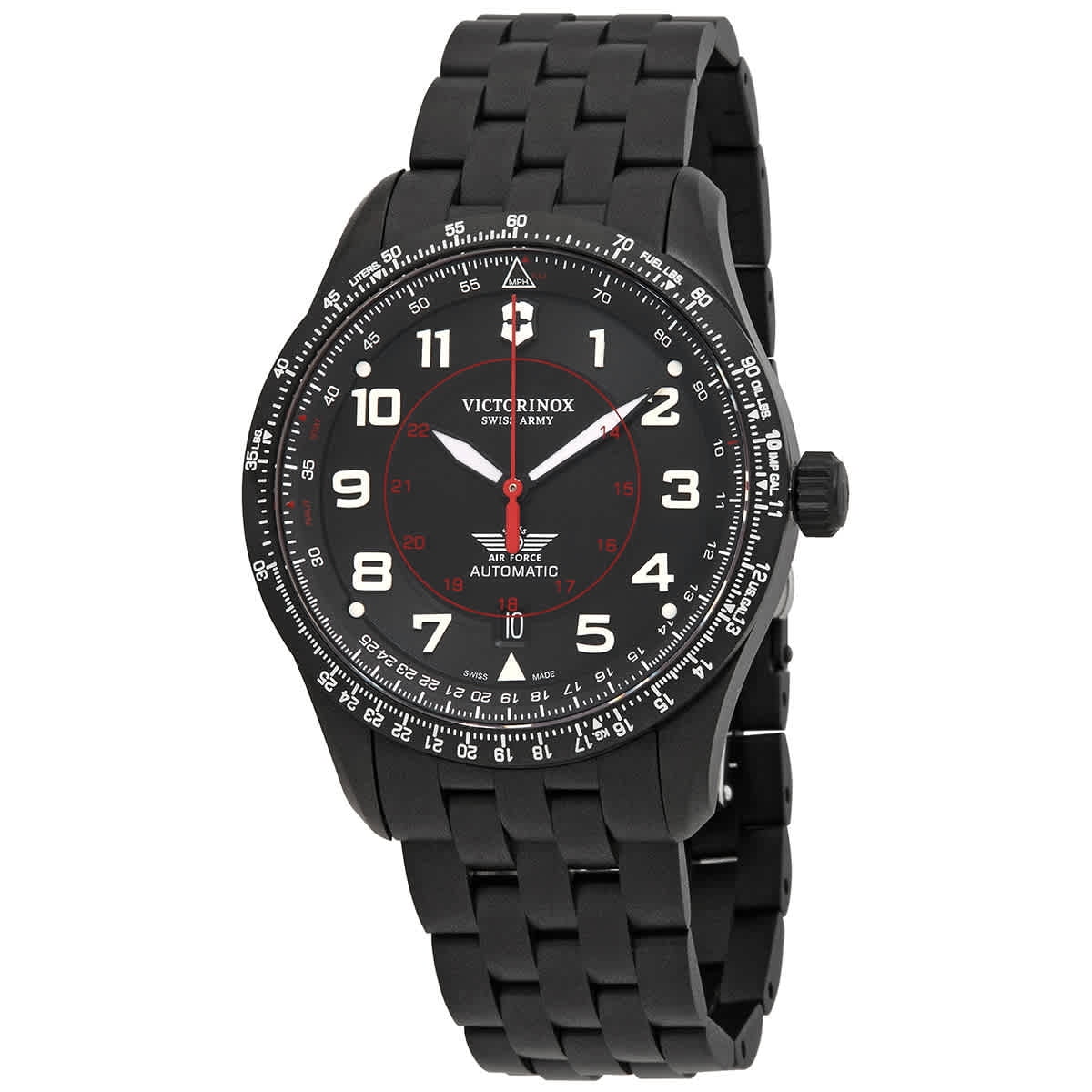 Victorinox Men's Swiss Army 241598 Airboss Silver Dial Brown