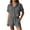 Gray, variant on Bloomae Two Piece Linen Short Sets for Women Trendy Summer Short Sleeve Button Down T-Shirts Tops with Pockets and Elastic Waist Short Pants Matching Loungewear Outfits Black S