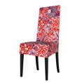 thumbnail image 1 of ZICANCN Red Floral Line Art Chair Protectors Seat Covers , Dining Chair Slipcovers for Dining Room Hotel Kitchen Plants, 1 of 8