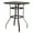 Brown, variant on Lowestbest 31"x 31" x 40" Bar Table, Outdoor table, Wrought Iron Glass High Table, furniture Outdoor Patio Table, Black