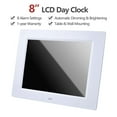thumbnail image 3 of Yescom 8" Large Digital LCD Day Clock 8 Alarm Options Dimmable Calendar for Elderly Dementia Home Wall Table White, 3 of 10