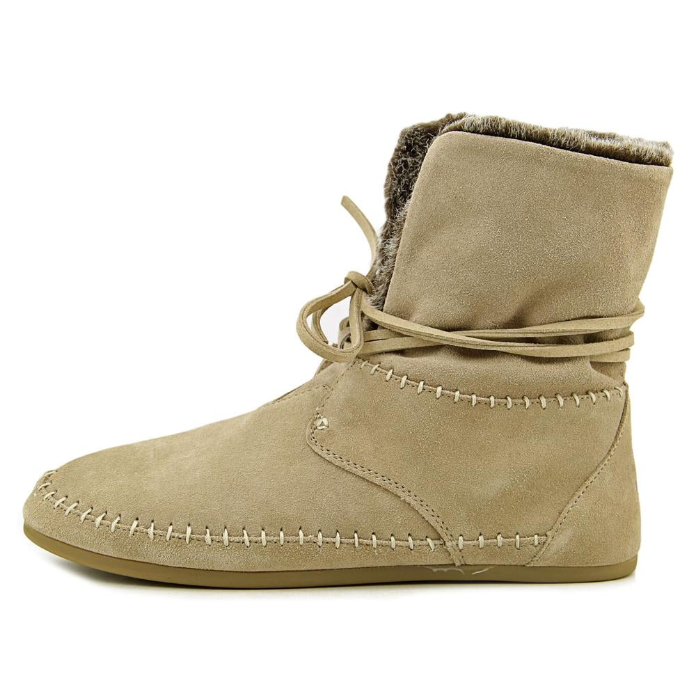Toms Zahara Booties Oxford Tan Suede Faux Hair 10006228 Womens