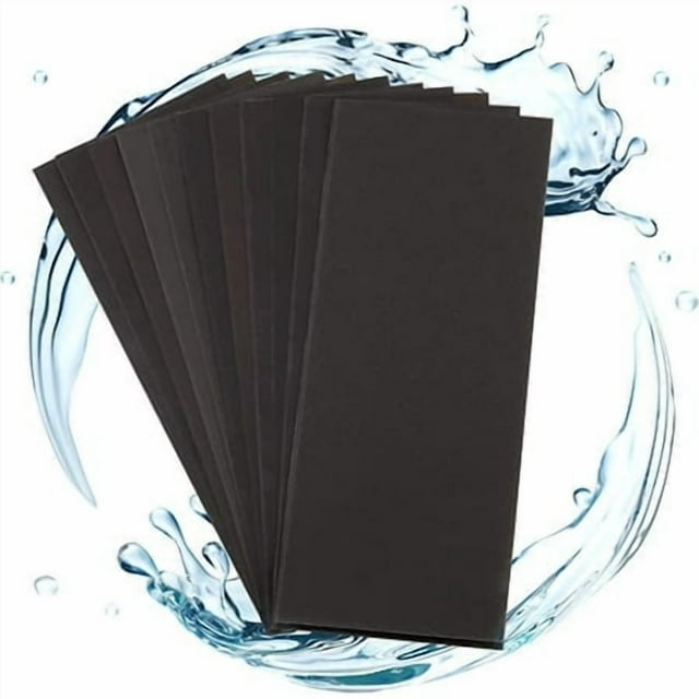 12 Pieces Auto Sandpaper Rectangular Reusable Heats Dissipation Tear-resistant Reusable Professional Heats Wood Metal Music Instrument Polishing Sand Paper