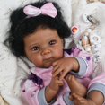 thumbnail image 3 of Muñeca Reborn WOOROY, negra, 18 pulgadas, afroamericana, 3 of 9