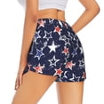 thumbnail image 3 of Bixox Women's Watercolor Stars pattern 2 in 1 Running Shorts - Lightweight Athletic Workout Gym Yoga Shorts Liner with Pockets - X-Large, 3 of 5