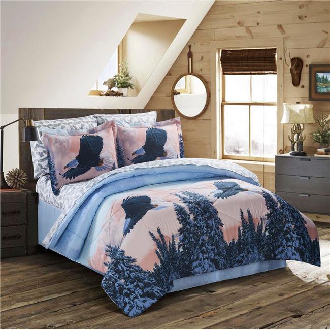 Mountian Ridge 22011803BBMULECO Mountian Ridge Eagles Bed Comforter Set, Queen Size Walmart