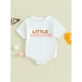 thumbnail image 2 of Suealasg Baby Girls Summer Romper Infant Short Sleeve Crewneck Letter Print Bodysuits Jumpsuits 3M 6M 12M 18M Casual Spring One Piece Clothes for Infant Girls, 2 of 9