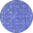 thumbnail image 1 of Ahgly Company Indoor Round Oriental Blue Industrial Area Rugs, 6' Round, 1 of 4