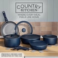 thumbnail image 2 of Country Kitchen Cookware Set with Removable Handle, Oven & RV Safe Pots and Pans Set, Denim, Original, 2 of 8