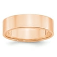 thumbnail image 1 of 10k Rose Gold 6mm Flat Plain Classic Wedding Band Ring Size 5.5, 1 of 2