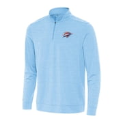 Men's Antigua Light Blue Oklahoma City Thunder Bright Quarter-Zip Top
