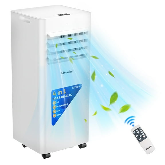 Portable Air Conditioner, 10000 BTU AC Unit with Dehumidifier, Fan,Sleep, Cooling Room up to 450 Sq ft