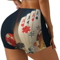 thumbnail image 1 of Fotbe Casino Poker Chips Shorts Sin Costuras – Shorts Deportivos de Cintura Alta para Mujer, Elásticos para Gimnasio, Yoga, Running o Ciclismo-Large, 1 of 8