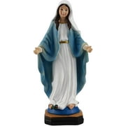 Our Lady of Grace Blessed Virgin Mother Mary Catholic Religious Gifts Resin Colored  Durable 8 Inch Statue Figurine Decoration