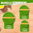 thumbnail image 3 of Replacement Lids for Pyrex Containers Round Glass Food Plastic (2) 2-Cup (2) 4-Cup (2) 7-Cup (Green), 3 of 6