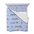thumbnail image 7 of Quilts Twin Size Bedding Set, Blue Birds Lightweight Quilted Comforter, Funny Cute Snowflake Wire Sparrow Soft Reversible Bedspread Coverlet with Pillow Covers for All Season, 68" x 86", 7 of 7