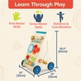 thumbnail image 4 of B. toys – Wooden Activity Walker – 7 Educational Activities – Learning & Walking Toy for Toddlers – Stand, Push, Walk – 1 Year + – Little Learning Steps, 4 of 5